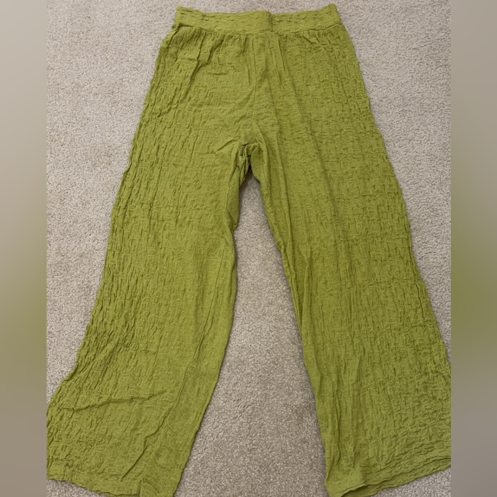 MANGO Women’s Flare Green Pants - Picture 2 of 8